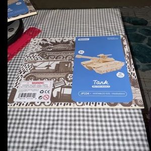 Tank Robotime 3D Puzzle Kids Craft Military Wood Puzzle 48 PCS  (Paintable) New